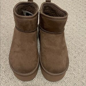 Brown Suede Ankle Boots